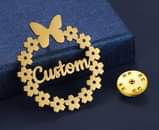 A picture of ustomized name brooches