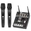 A picture of Portable 5 channels mixer with 2 handle wireless microphone