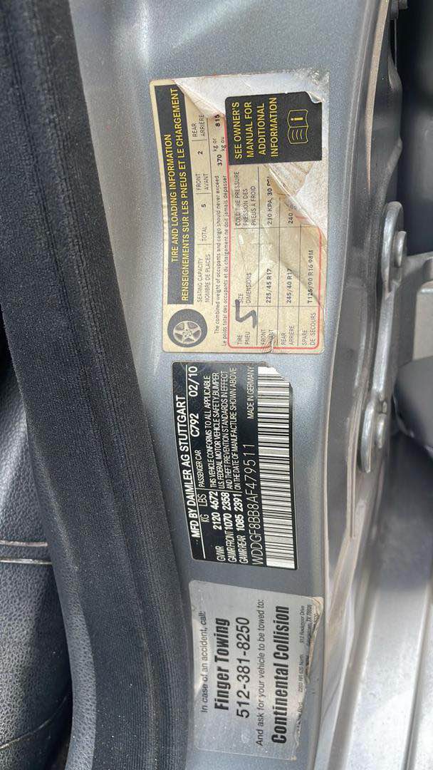 A picture of Benz c 300 2010 model
