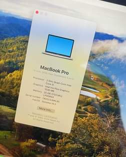 A picture of MacBook Pro 2020