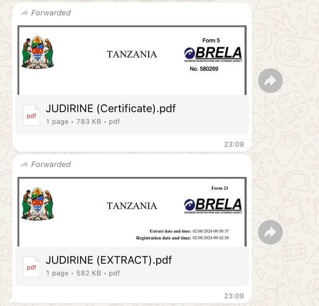 A picture of Huduma za Brela Rita na Tausi Leseni za Biashara