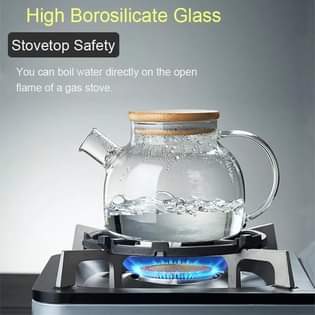 A picture of 1 6 Litre Glass Heat Resistant Tea Pot