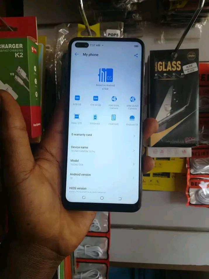 A picture of Tecno camon 16Pro