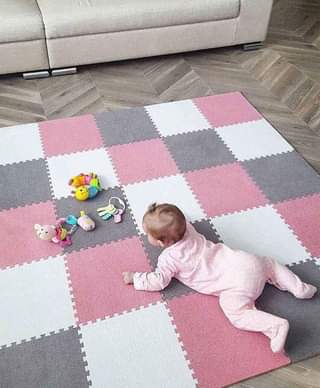 A picture of Plush foam Interlocking floor mats set of 10pcs 
