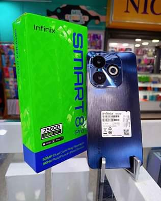A picture of Infinix smart 8 Brand new box Call tps 0755470679