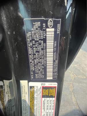 A picture of Registered Toyota camry 2011
