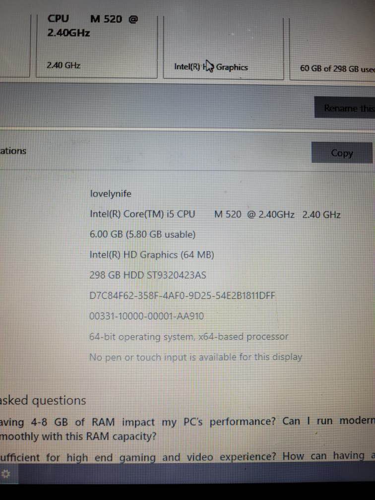 A picture of Selling my Dell Inspiron 15R 6Gb ram 320Gb rom core