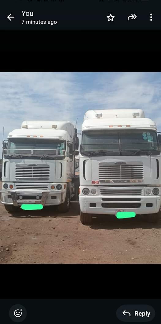 A picture of 2 freightliner Argos for sale with trairs