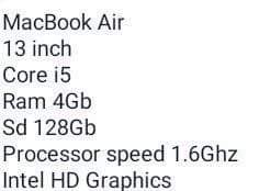 A picture of Mac book Air
