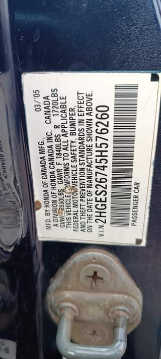 A picture of DISTRESS SALE Honda CIVIC 05 2005 Registered 4Plug Sharp Engine