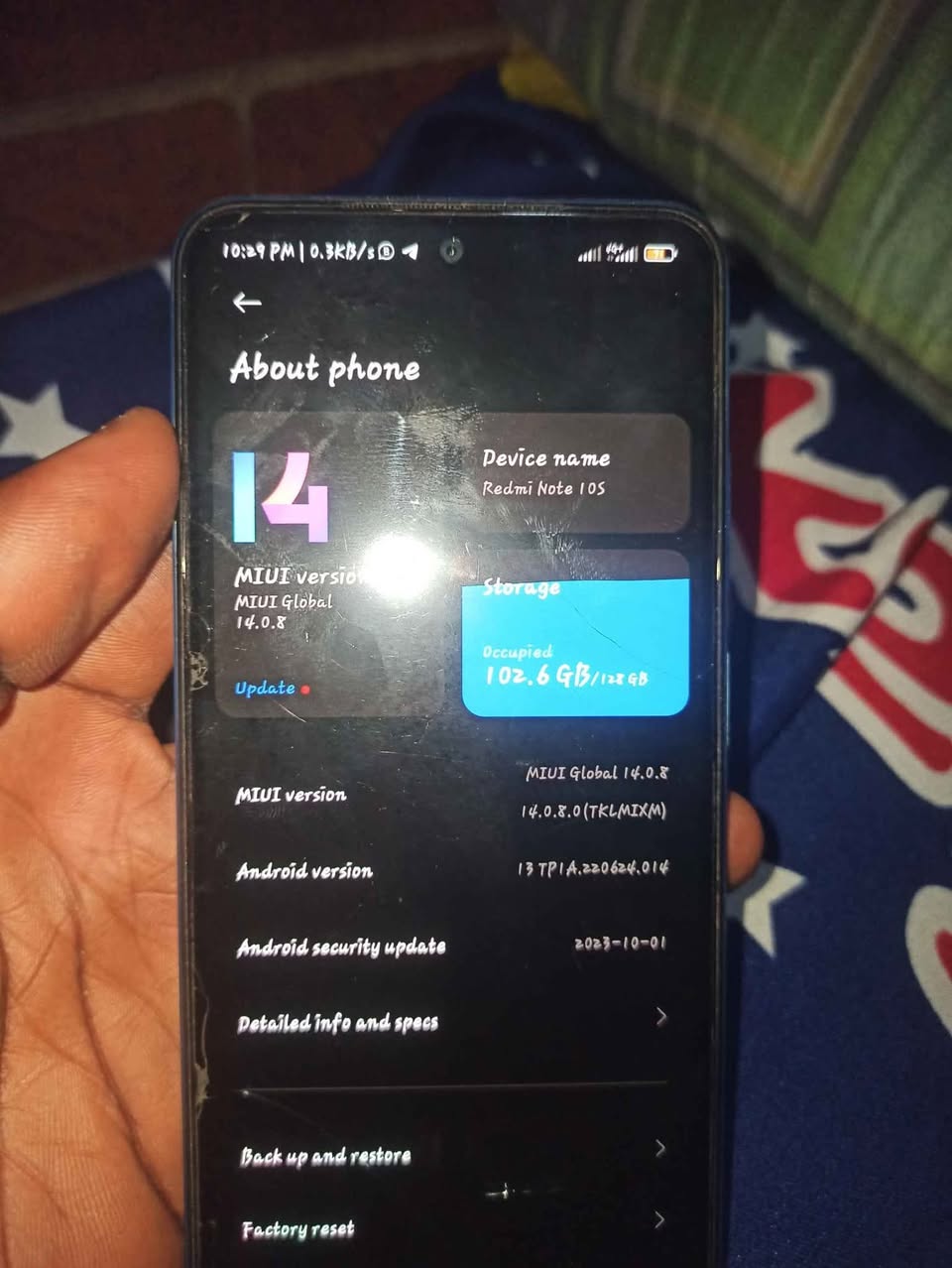 A picture of Redmi note 10s