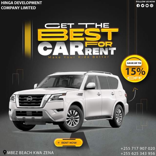 A picture of Car rental services call me 0717907020