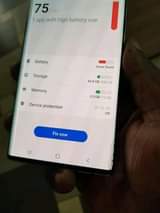 A picture of Samsung galaxy note 10 plus on sale at 450 000