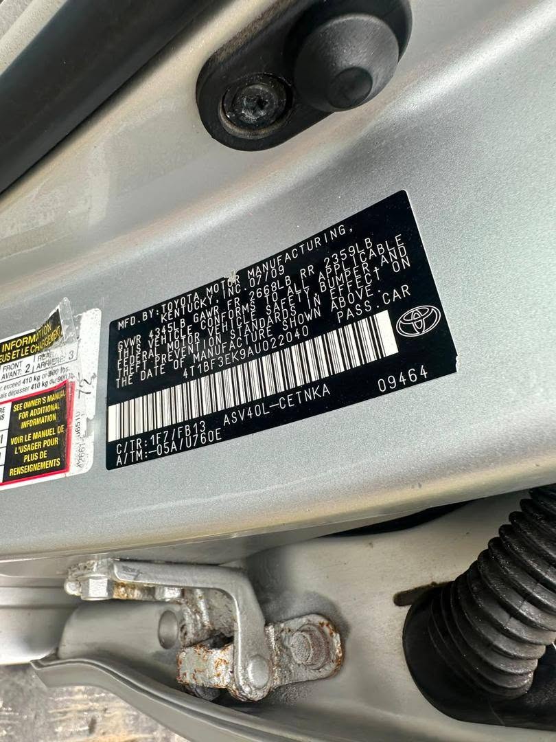 A picture of Toyota camry 2010 Tokunbo distress sale