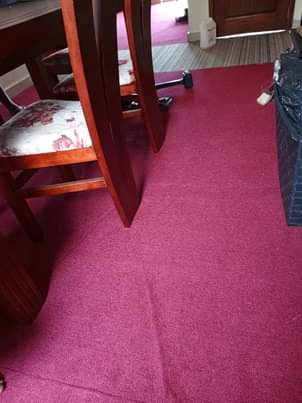 A picture of Wall to wall woolen carpets